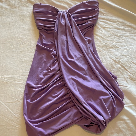 Seamless Mini Dress, Purple, Slashed